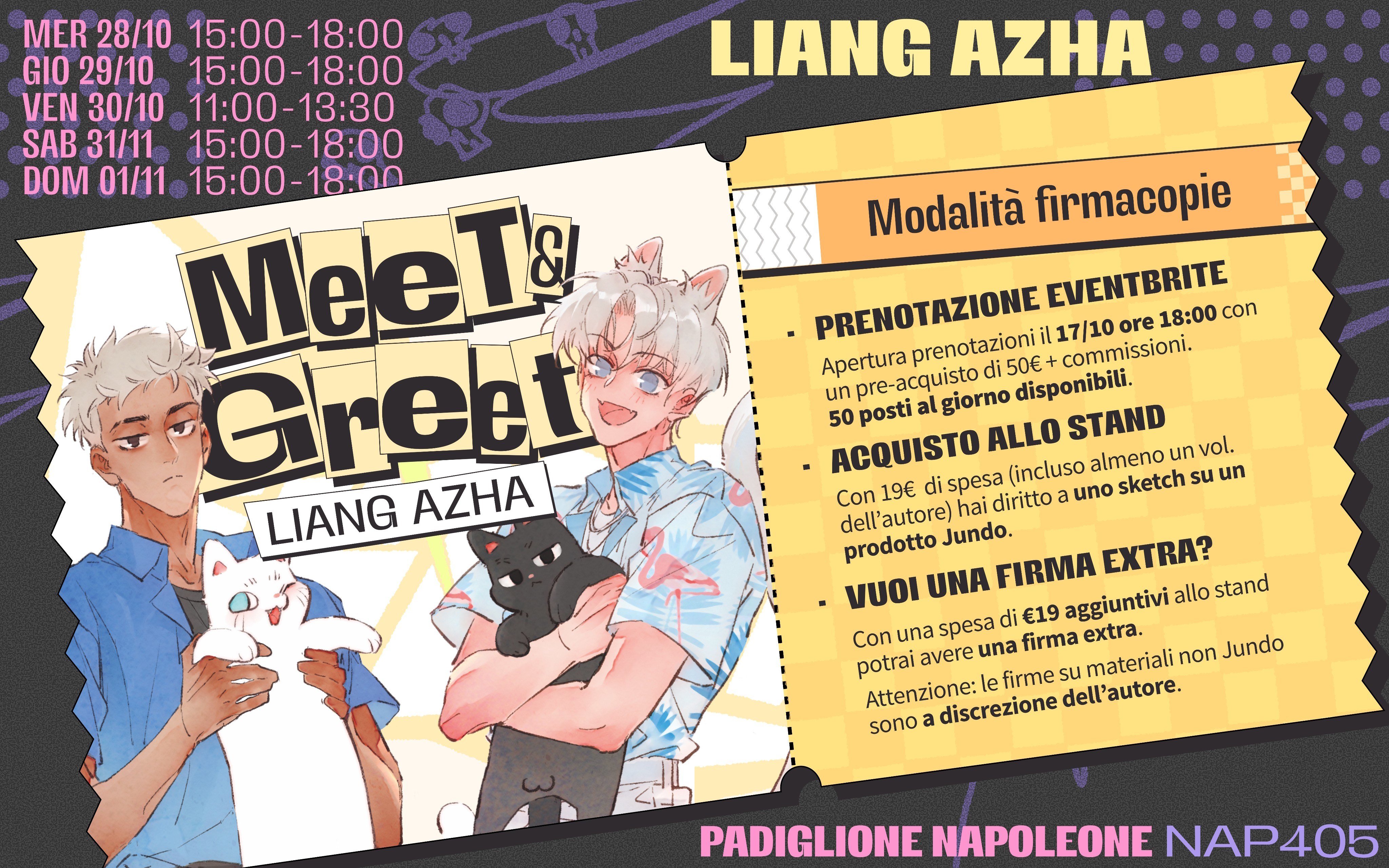 Lucca Comics & Games 2026 - Firmacopie Liang Azha